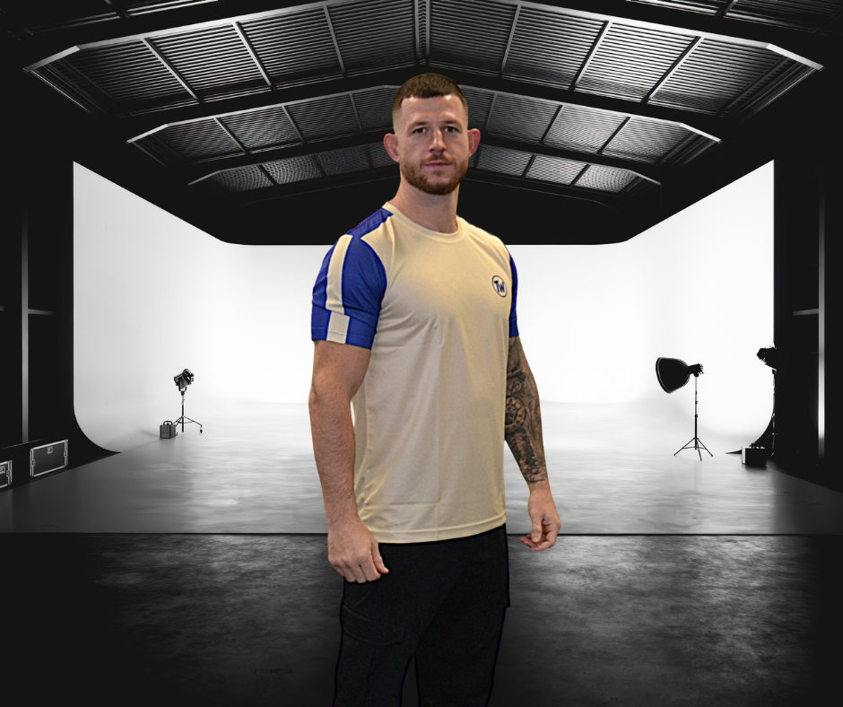 Tiny Wins Padel Club Tech T-Shirt – Cream & Blue