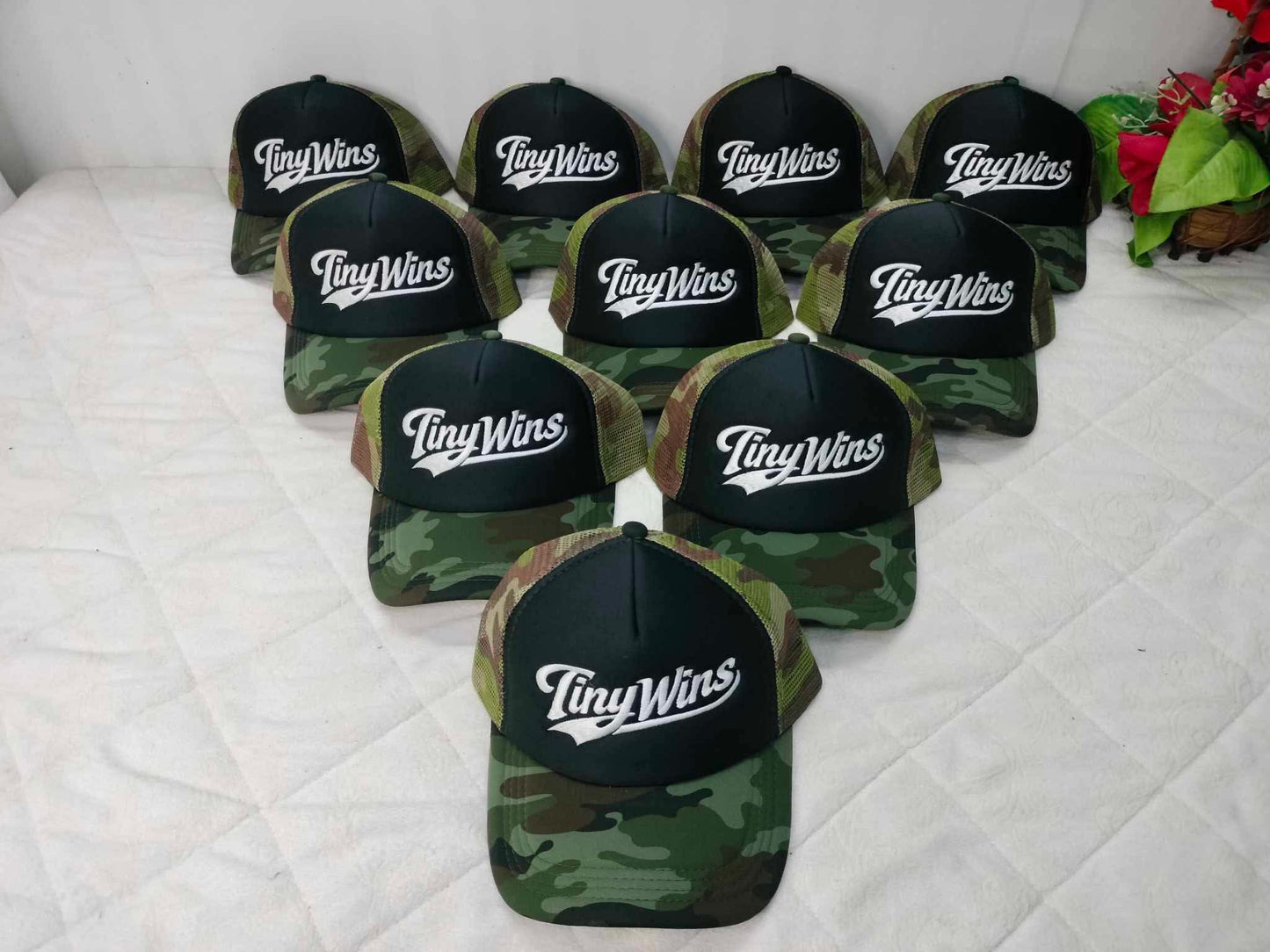 Tiny Wins Camo Trucker Cap