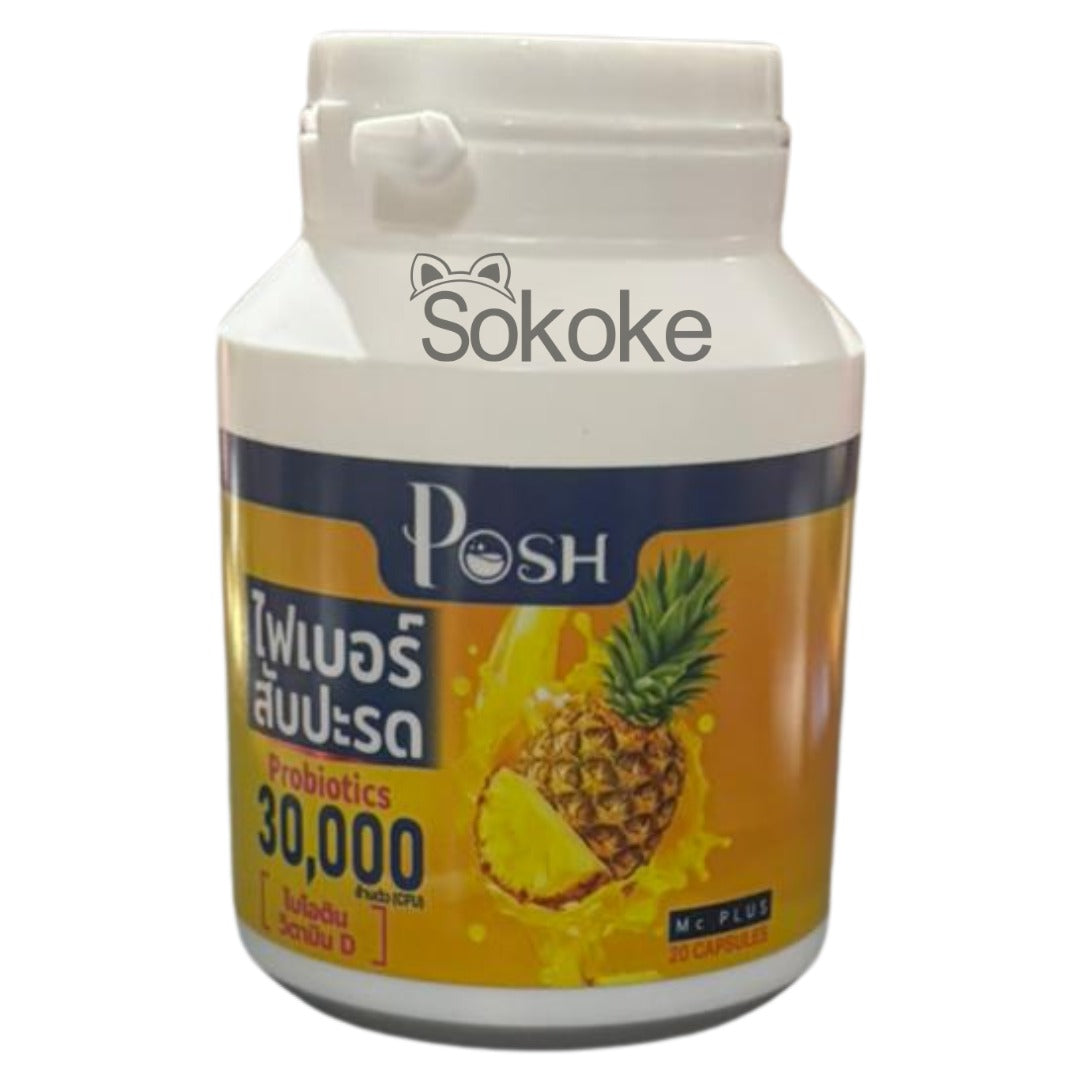 Posh Medica Pro-biotic Pineapple Organic Detox Capsules - 10 Day Detox & Colon Cleanse Dietary Supplement - Not a laxative