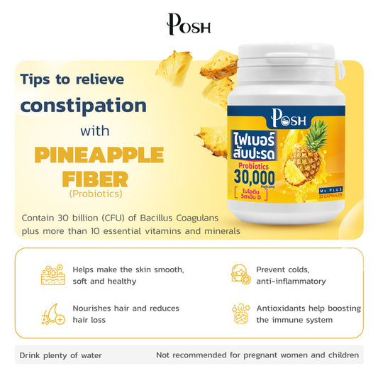 Posh Medica Pro-biotic Pineapple Organic Detox Capsules - 10 Day Detox & Colon Cleanse Dietary Supplement - Not a laxative