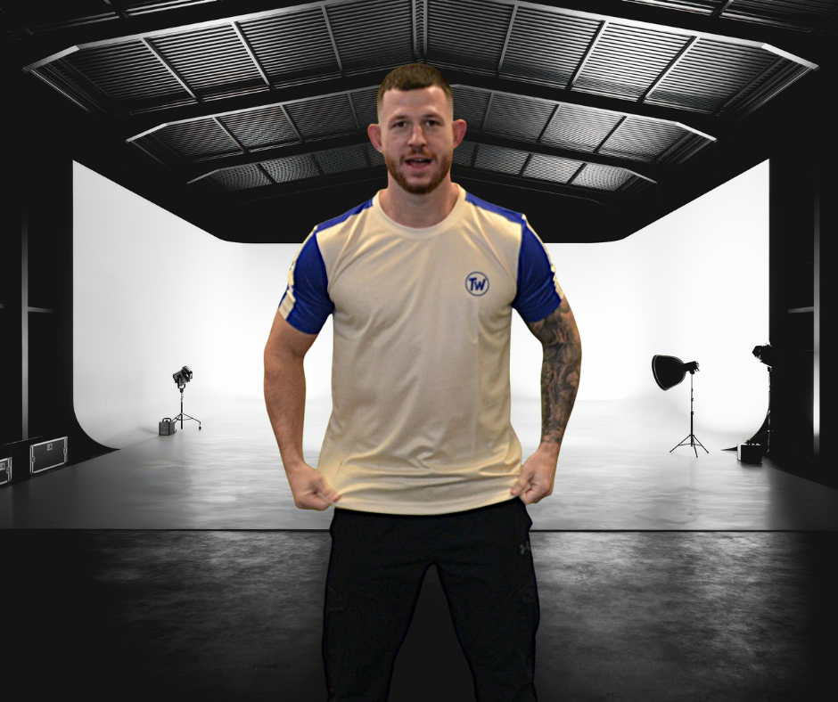 Tiny Wins Padel Club Tech T-Shirt – Cream & Blue