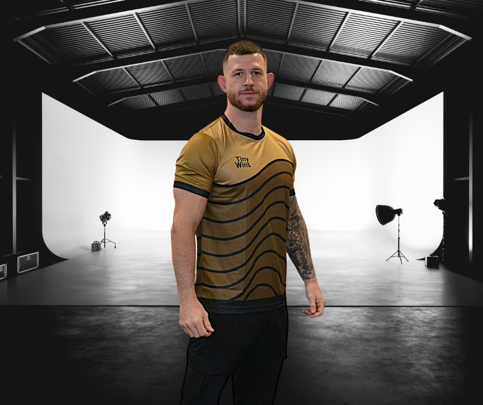 Tiny Wins Tech T-Shirt – Olive Wave