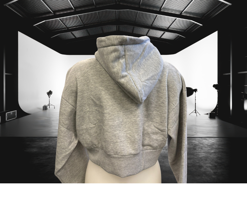 Tiny Wins Ladies Cropped Zip Hoodie