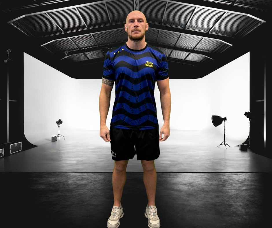 Tiny Wins Tech T-Shirt – Blue Wave