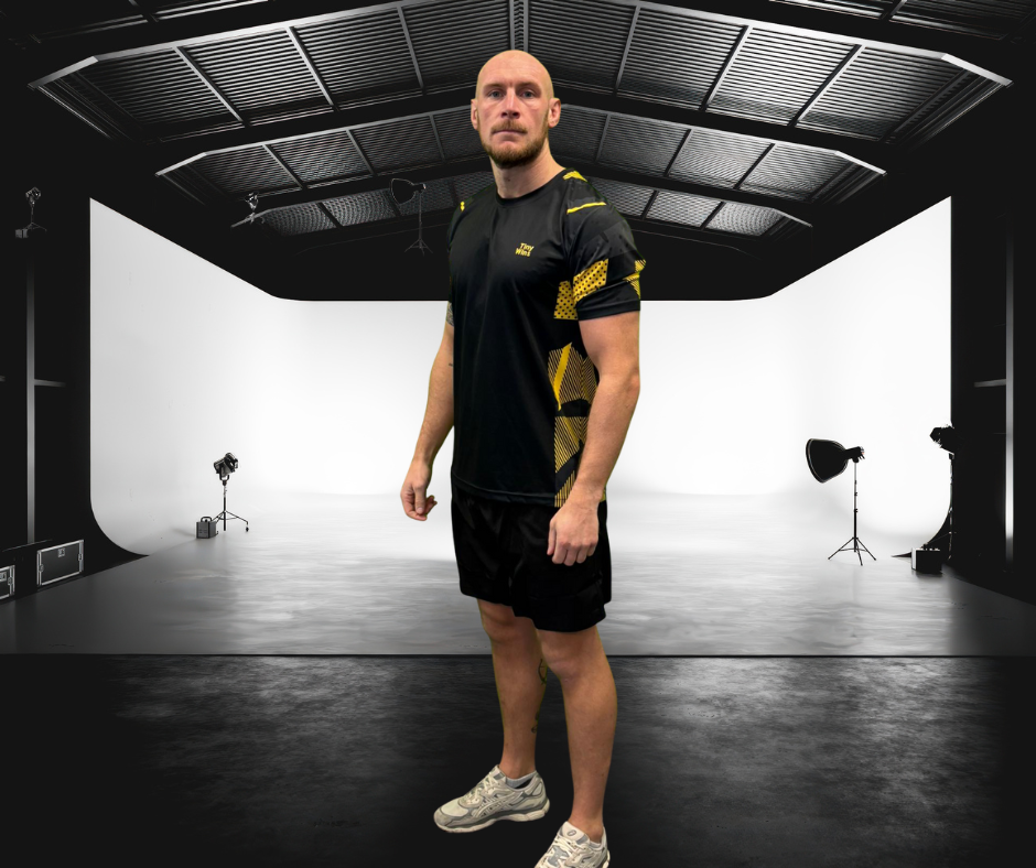 Tiny Wins Tech T-Shirt – Black & Yellow Performance