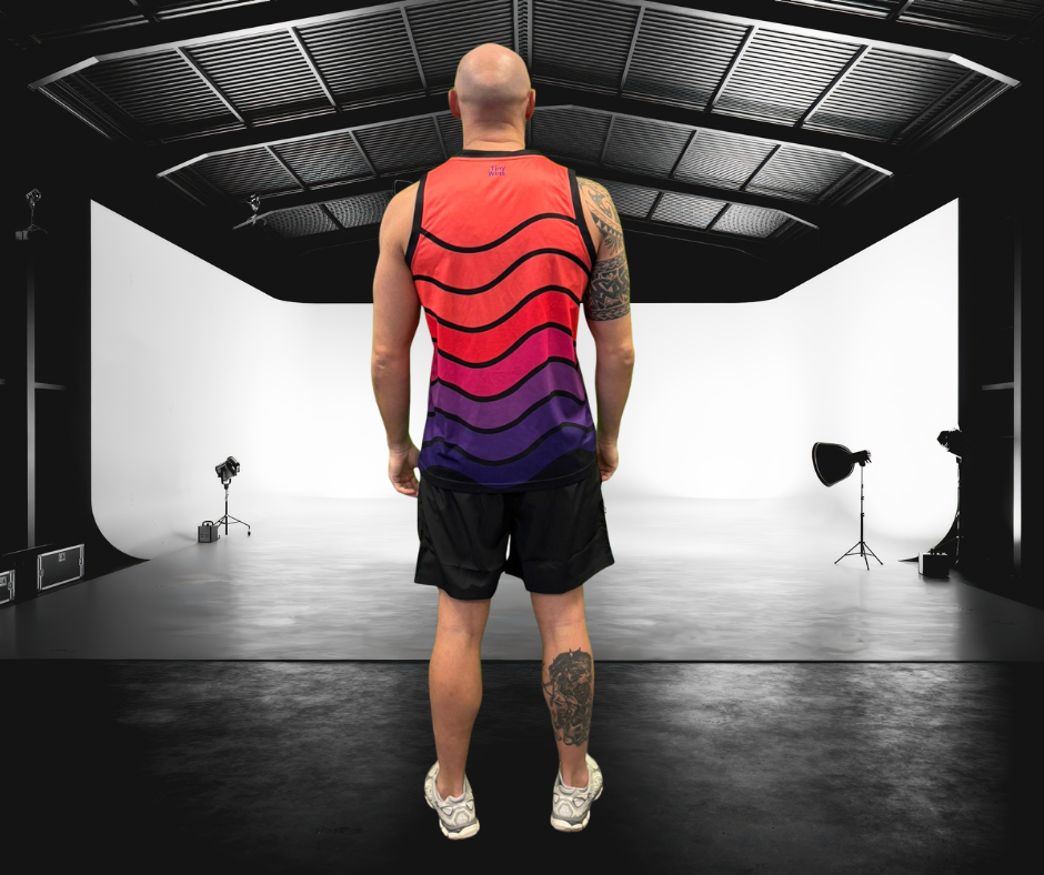 Tiny Wins Performance Vest – Sunset Wave