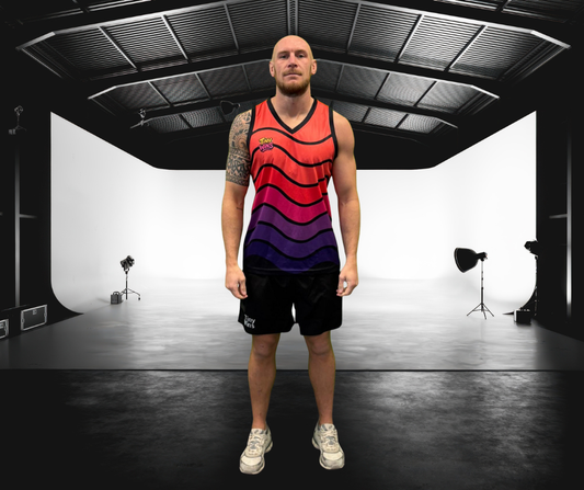 Tiny Wins Performance Vest – Sunset Wave