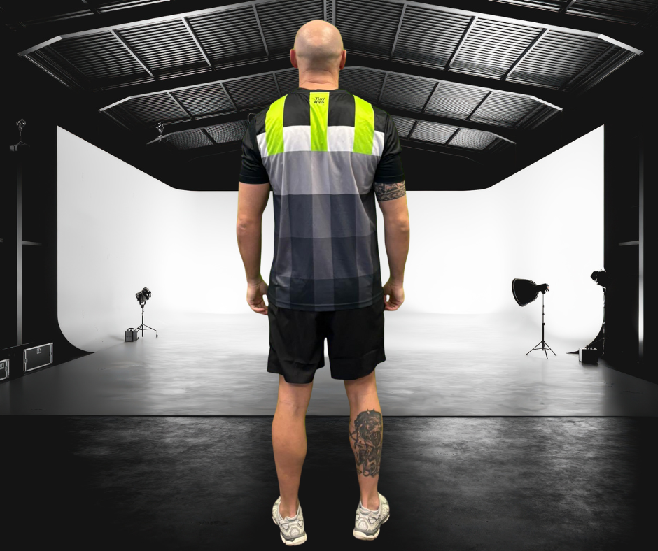 Tiny Wins Tech T-Shirt – Neon Grid