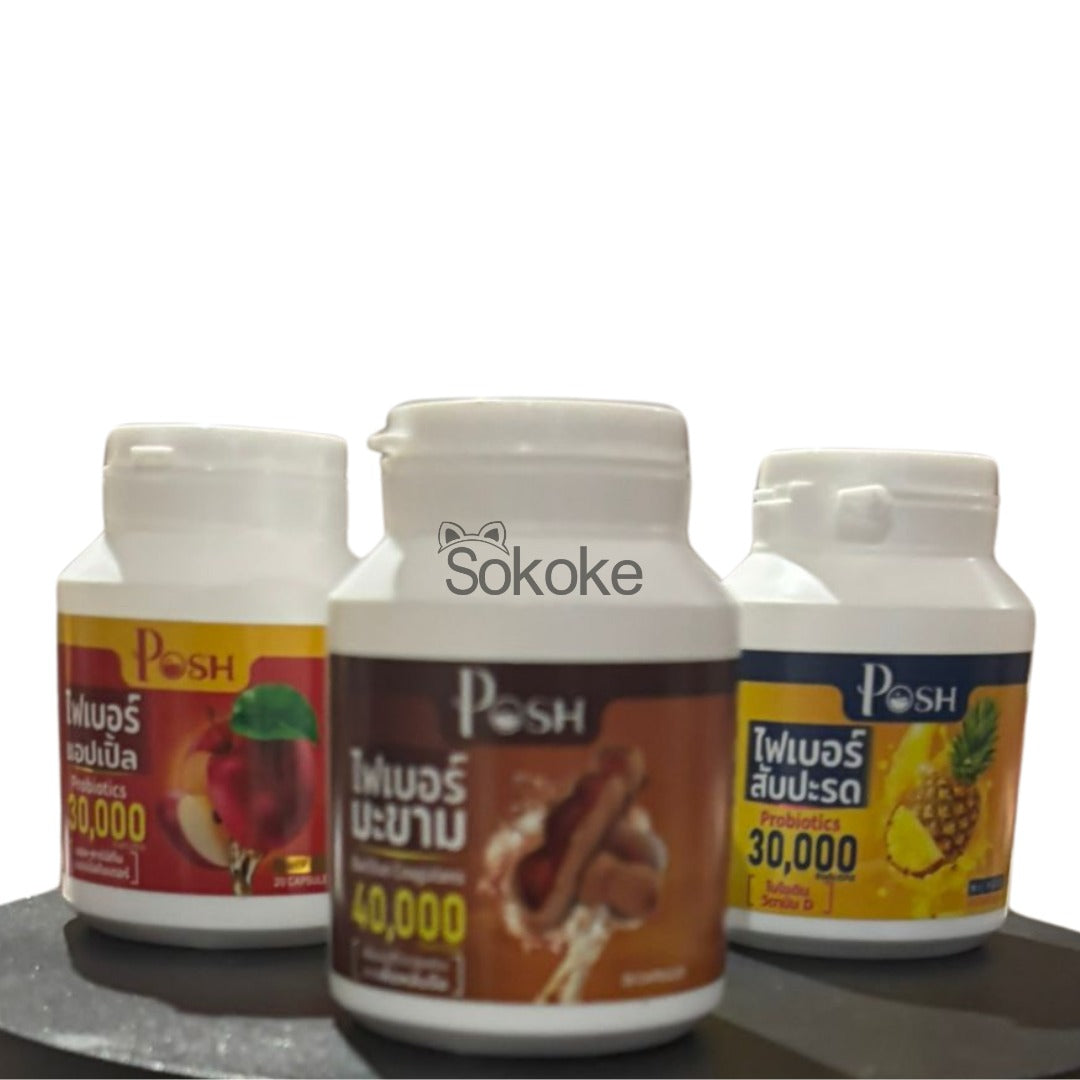 Posh Medica Pro-biotic Taramind Organic Detox Capsules - 10 Day Detox Dietary Supplement -  Natural Fiber - Not a laxative - Healthcare